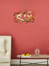 Nitya 5 Light Pendant Mottled Copper dar Lighting
